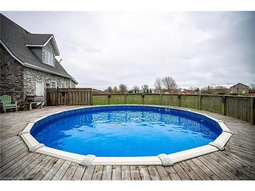 20816 Graybiel Road, Wainfleet, ON - Outdoor With Above Ground Pool With Deck Patio Veranda With Backyard
