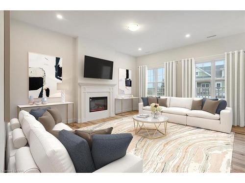 B-11 Shores Lane, Crystal Beach, ON - Indoor Photo Showing Living Room With Fireplace