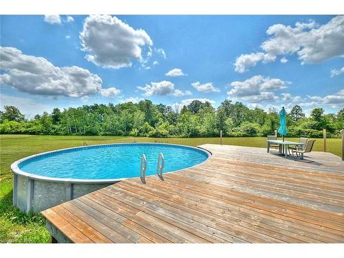 9812 Green Road, Caistor Centre, ON - Outdoor With Above Ground Pool With Deck Patio Veranda