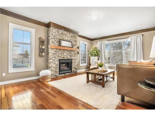 2 Briarwood Drive, St. Catharines, ON - Indoor Photo Showing Living Room With Fireplace