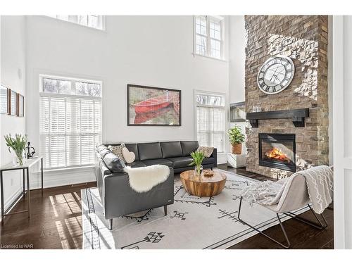 16 Red Haven Drive, Niagara-On-The-Lake, ON - Indoor Photo Showing Living Room With Fireplace
