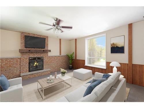 180 Chantler Road, Pelham, ON - Indoor Photo Showing Living Room With Fireplace