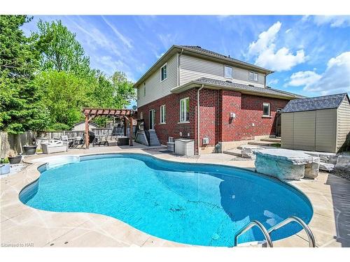 81 Michael Drive, Welland, ON - Outdoor With In Ground Pool With Deck Patio Veranda With Backyard With Exterior
