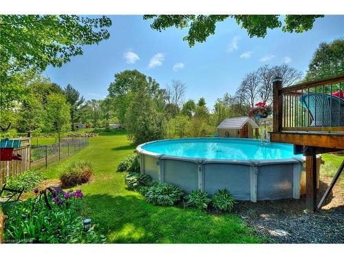 35 Summerlea Avenue, Welland, ON - Outdoor With Above Ground Pool With Backyard
