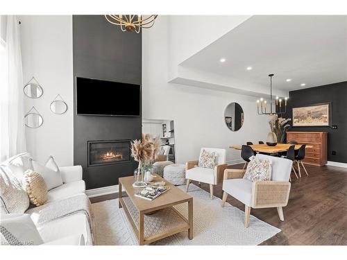55 Paradise Grove, Niagara-On-The-Lake, ON - Indoor Photo Showing Living Room With Fireplace