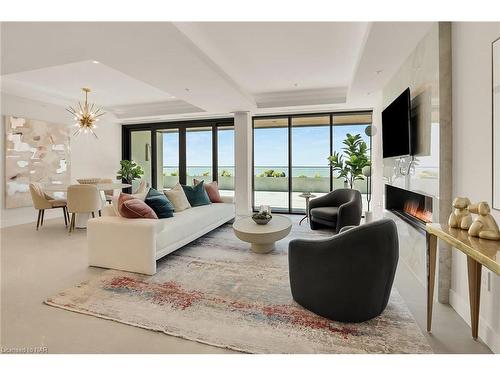 201-3823 Terrace Lane, Crystal Beach, ON - Indoor Photo Showing Living Room With Fireplace