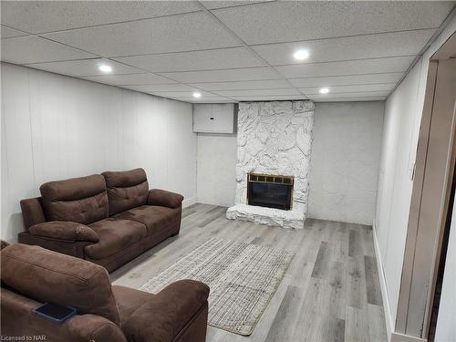 554 Lake Street, St. Catharines, ON - Indoor Photo Showing Basement With Fireplace