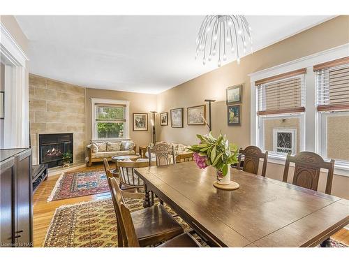 80 Dufferin Street, St. Catharines, ON - Indoor Photo Showing Dining Room With Fireplace