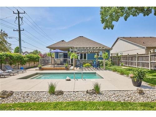 385 Empress Avenue, Welland, ON - Outdoor With In Ground Pool With Deck Patio Veranda With Backyard