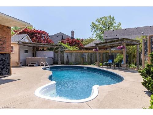 42 Cheritan Court, St. Catharines, ON - Outdoor With In Ground Pool With Deck Patio Veranda With Backyard