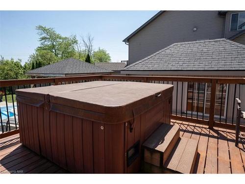 218 Colbeck Drive, Welland, ON - Outdoor With In Ground Pool With Deck Patio Veranda With Exterior