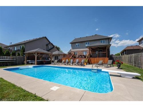218 Colbeck Drive, Welland, ON - Outdoor With In Ground Pool With Deck Patio Veranda