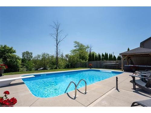 218 Colbeck Drive, Welland, ON - Outdoor With In Ground Pool With Deck Patio Veranda With Backyard