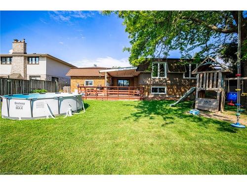 47 Gaspare Drive, Port Colborne, ON - Outdoor With Above Ground Pool With Deck Patio Veranda