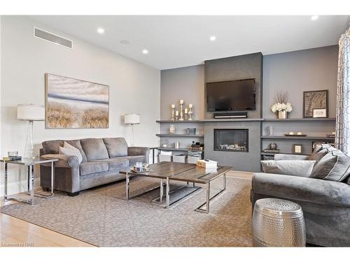 13 Francesco Crescent, St. Catharines, ON - Indoor Photo Showing Living Room With Fireplace