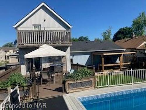 49 St George Street, Welland, ON - Outdoor With In Ground Pool With Balcony With Deck Patio Veranda