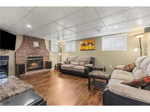 10 Acadia Court, Welland, ON - Indoor Photo Showing Basement With Fireplace