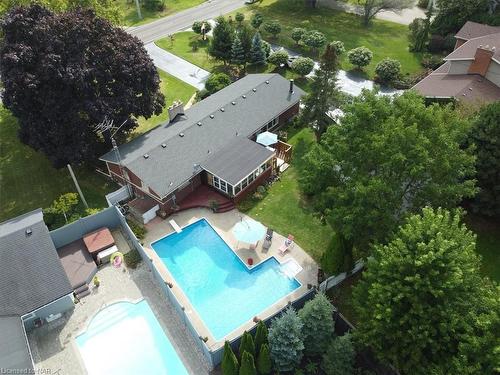 1042 Lakeshore Road W, St. Catharines, ON - Outdoor With In Ground Pool With View