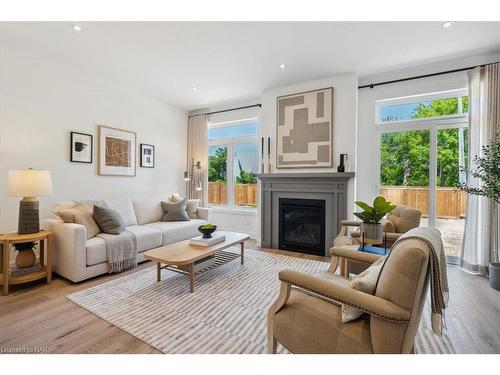 7 Beachwalk Crescent, Crystal Beach, ON - Indoor Photo Showing Living Room With Fireplace