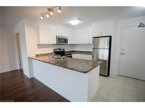 201-141 Vansickle Road, St. Catharines, ON - Indoor Photo Showing Kitchen With Double Sink