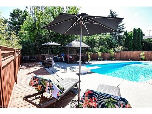 107 Melissa Crescent, Welland, ON - Outdoor With In Ground Pool With Deck Patio Veranda