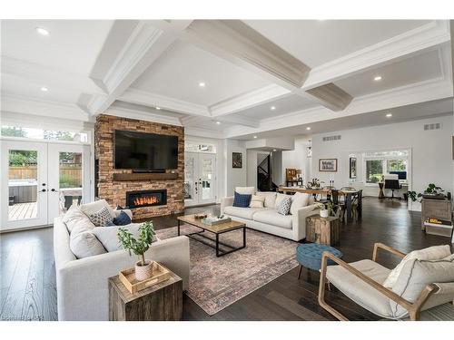 8 Runnymede Road, Port Colborne, ON - Indoor Photo Showing Living Room With Fireplace