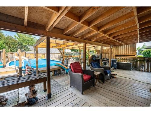 6268 Drummond Road, Niagara Falls, ON - Outdoor With Above Ground Pool With Deck Patio Veranda With Exterior