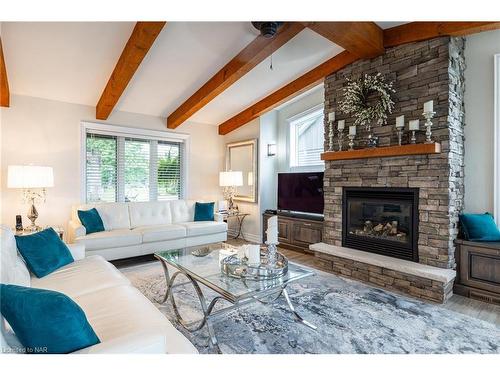 709 Lakeshore Road, Fort Erie, ON - Indoor Photo Showing Living Room With Fireplace