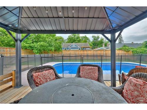 35 Parkdale Place, Welland, ON - Outdoor With In Ground Pool With Deck Patio Veranda With Backyard