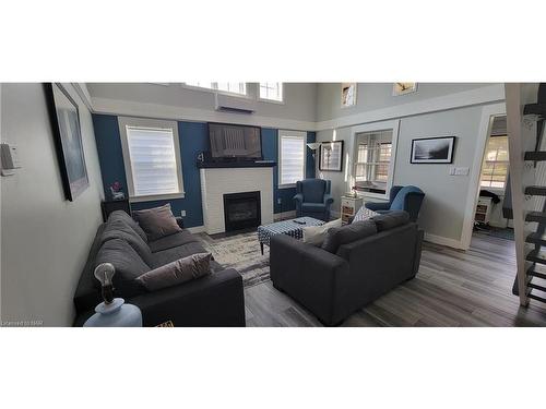 402 Schooley Road, Crystal Beach, ON - Indoor Photo Showing Living Room With Fireplace