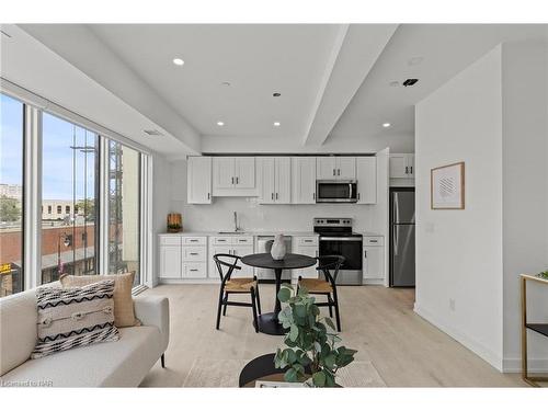 1 Bedroom-57 Carlisle Street, St. Catharines, ON - Indoor Photo Showing Kitchen With Stainless Steel Kitchen