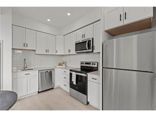 2 Bedroom-57 Carlisle Street, St. Catharines, ON - Indoor Photo Showing Kitchen With Stainless Steel Kitchen