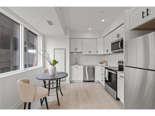 2 Bedroom-57 Carlisle Street, St. Catharines, ON - Indoor Photo Showing Kitchen With Stainless Steel Kitchen