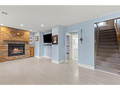 103 Clare Avenue, Port Colborne, ON - Indoor Photo Showing Living Room With Fireplace