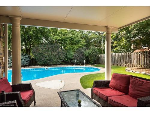 46 Millbridge Cres Crescent, Fonthill, ON - Outdoor With In Ground Pool With Deck Patio Veranda