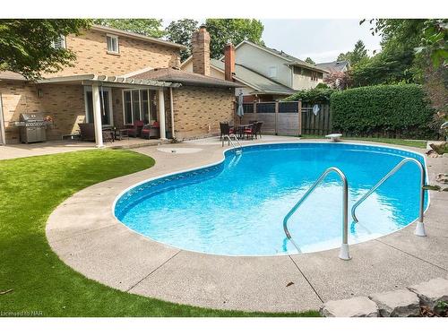 46 Millbridge Cres Crescent, Fonthill, ON - Outdoor With In Ground Pool With Deck Patio Veranda With Backyard