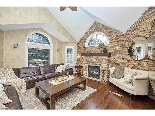 68 Welstead Drive, St. Catharines, ON - Indoor Photo Showing Living Room With Fireplace