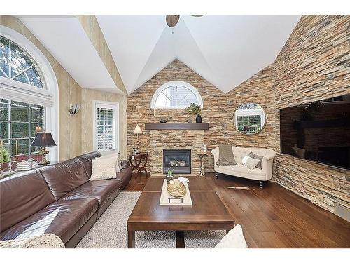 68 Welstead Drive, St. Catharines, ON - Indoor Photo Showing Living Room With Fireplace