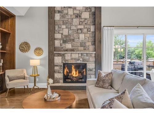 2 Cottage Street, Niagara-On-The-Lake, ON - Indoor Photo Showing Living Room With Fireplace