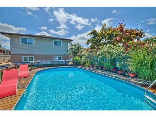 23 Andrea Drive, St. Catharines, ON - Outdoor With In Ground Pool With Backyard