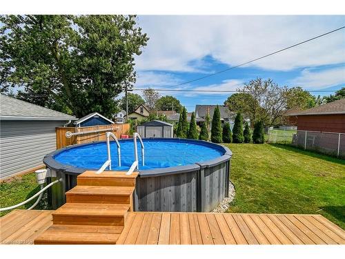 187 Clarke Street, Port Colborne, ON - Outdoor With Above Ground Pool With Backyard