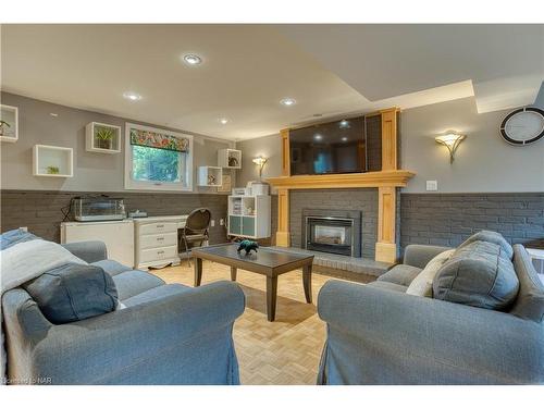 42 Rosemore Road, St. Catharines, ON - Indoor Photo Showing Living Room With Fireplace