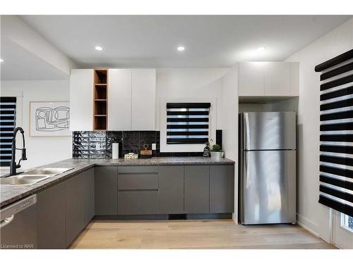 211 Charlotte Street, Port Colborne, ON - Indoor Photo Showing Kitchen With Double Sink