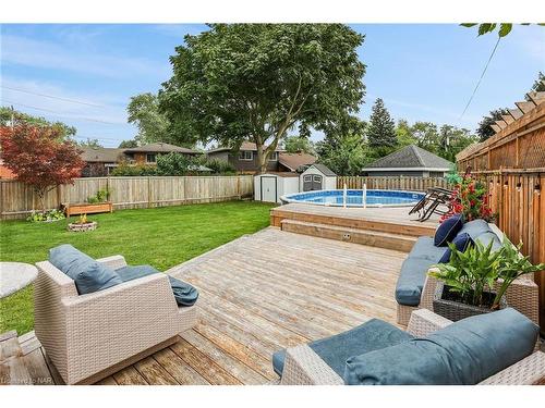 3 Cherrylane Drive, St. Catharines, ON - Outdoor With Above Ground Pool With Deck Patio Veranda With Backyard