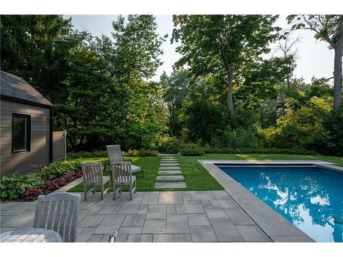 566 Lansdowne Avenue, Niagara-On-The-Lake, ON - Outdoor With In Ground Pool With Deck Patio Veranda With Backyard