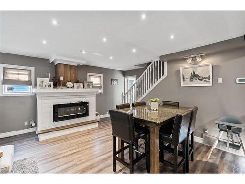 10562 Lakeshore Road W, Port Colborne, ON - Indoor Photo Showing Dining Room With Fireplace