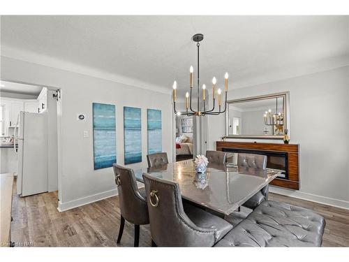 1329 Niagara Stone Road, Niagara-On-The-Lake, ON - Indoor Photo Showing Dining Room With Fireplace