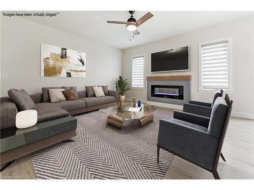 64 Hickory Court, Port Colborne, ON - Indoor Photo Showing Living Room With Fireplace