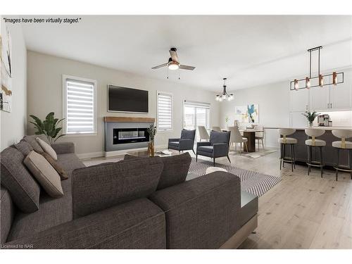 64 Hickory Court, Port Colborne, ON - Indoor Photo Showing Living Room With Fireplace