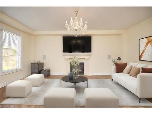 8404 Sumac Court, Niagara Falls, ON - Indoor Photo Showing Living Room With Fireplace